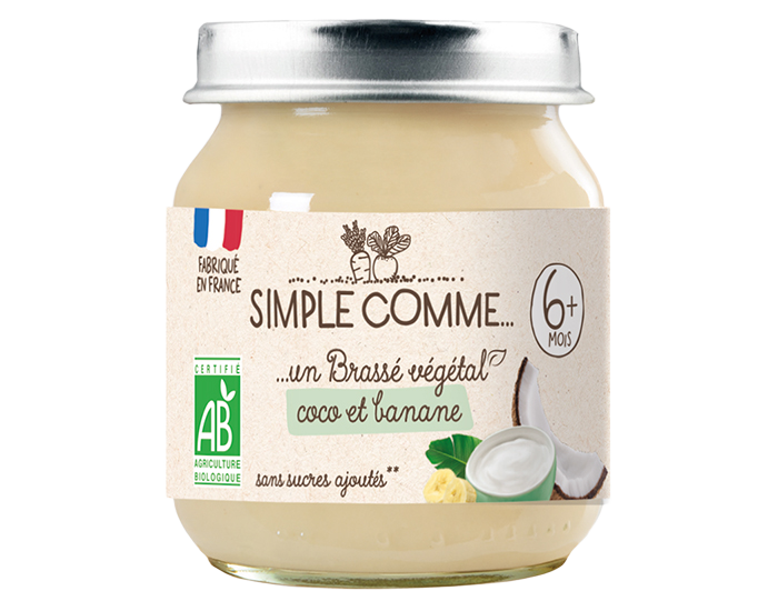 SIMPLE COMME ORGANIC VEGAN COCONUT BANANA DESSERT 125G