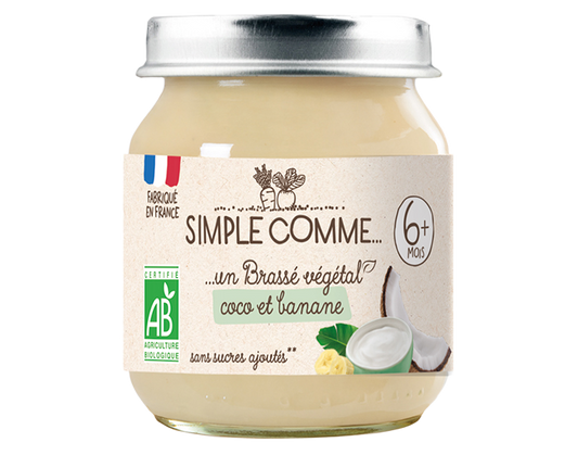 SIMPLE COMME ORGANIC VEGAN COCONUT BANANA DESSERT 125G