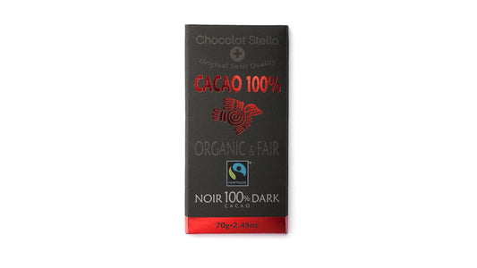 Chocolat Stella, 100% Dark Chocolate 70G Bio