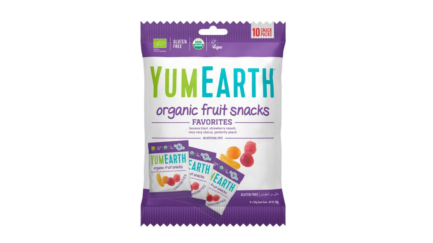 Yumearth, Vegan Fruit Snacks 198G 10 Packs Bio