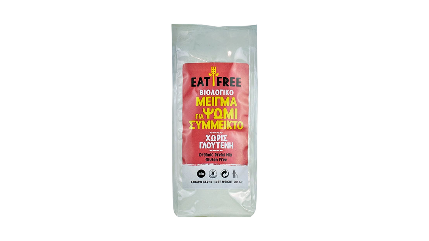 Organic Bread Mix Gluten Free 500G, EAT FREE