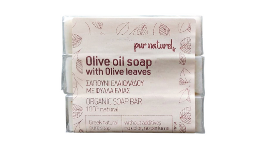 Pur Naturel, Olive Oil Soap Olive Leaves 3Pcs