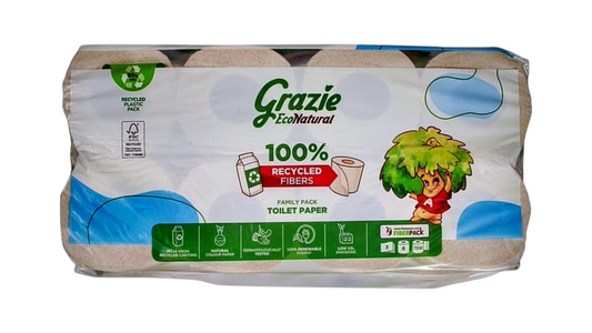 GRAZIE, TOILET PAPER 3PLY 8 ROLLS