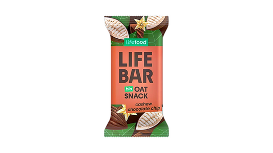 Lifebar, Organic Oat Snack With Cashew Choco Chips 40G Bio