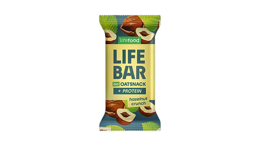 Organic LIFEBAR Oat Snack Protein Hazelnut Crunch