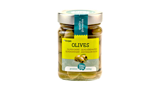 TERRA SANNA ORGANIC OLIVES PITTED 230G