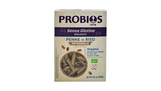PROBIOS, WHOLEMEAL RICE PENNE GLUTEN FREE 250G BIO