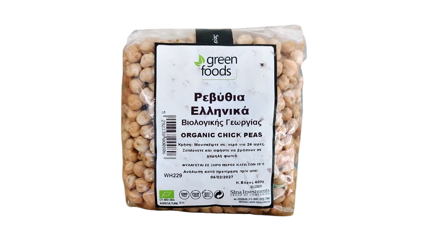 Green Foods, Greek Chickpeas 400G Bio