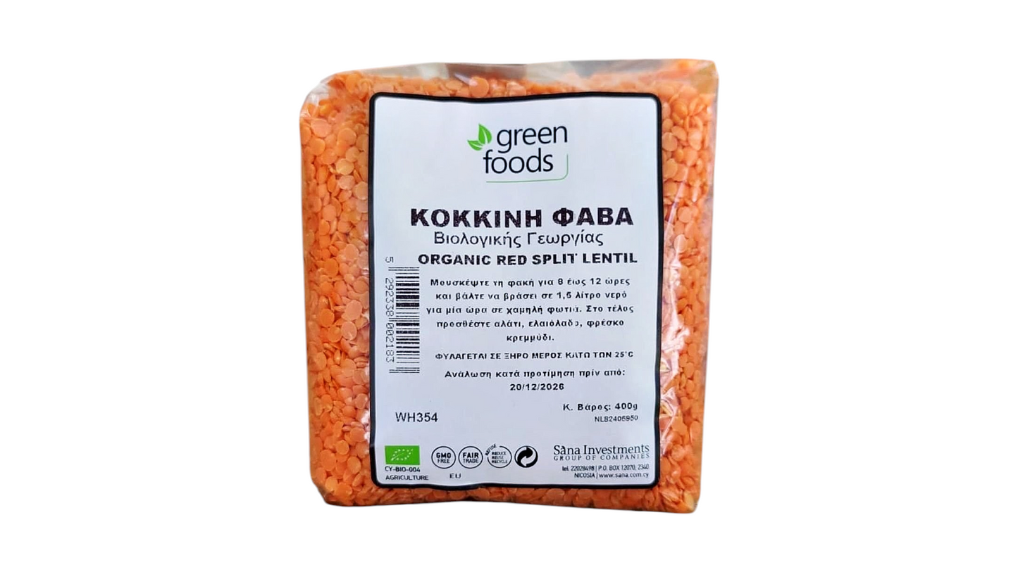 Green Foods, Red Split Lentil Bio 400G