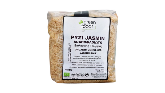 GREEN FOODS, WHOLEGRAIN JASMIN RICE 500G BIO