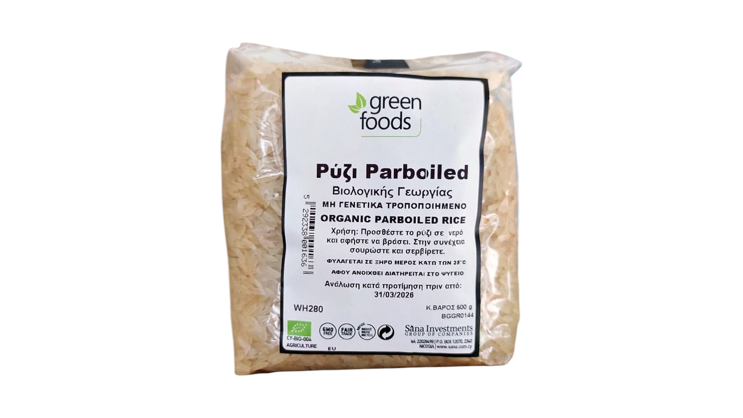 GREEN FOODS, RICE PARBOILED ΒΙΟ 500G