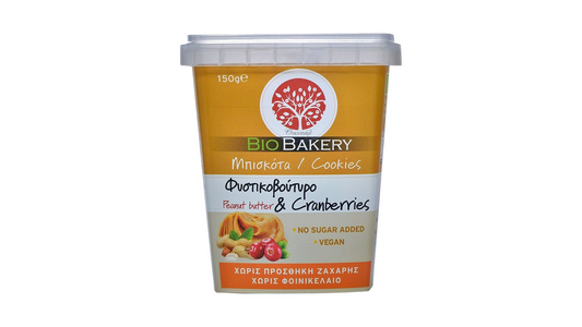 OIKOPAL, PEANUT BUTTER & CRANBERRIES BISCUITS 150G BIO