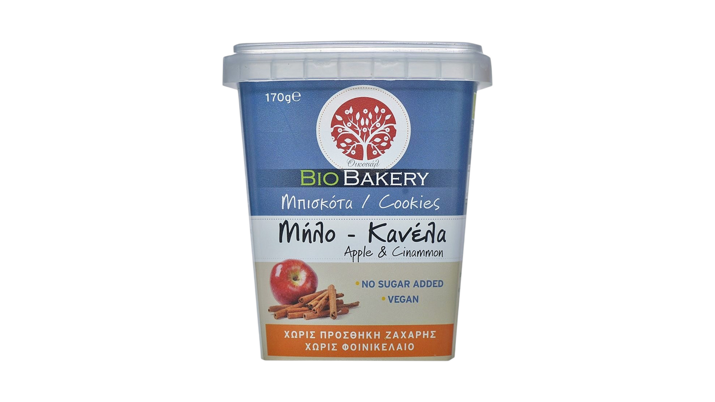 OIKOPAL, APPLE CINAMMON BISCUITS 150G BIO