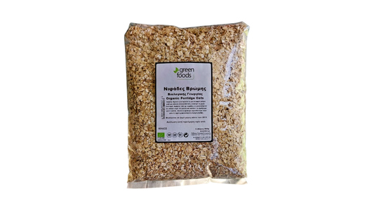 GREEN FOODS, OAT FLAKES 900G BIO