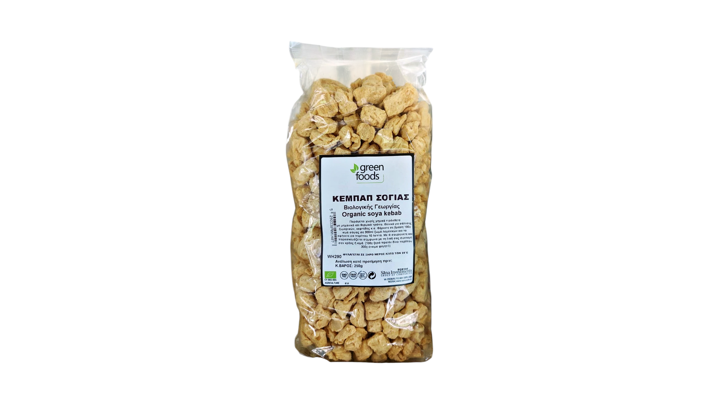GREEN FOODS, SOYA KEBAB 250G BIO