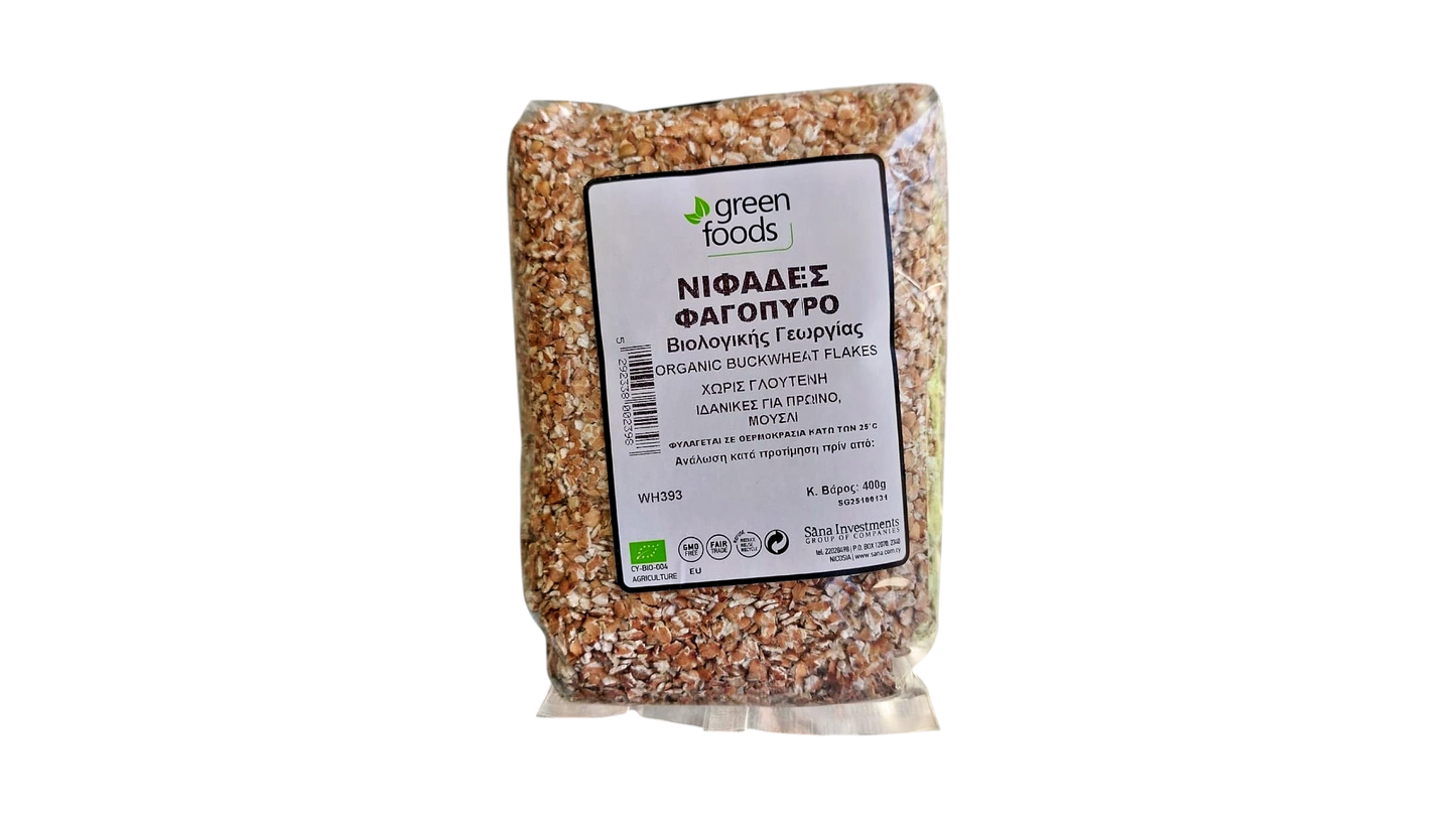 GREEN FOODS, BUCKWHEAT FLAKES BIO 400G