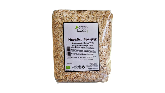 GREEN FOODS, OAT FLAKES 400G BIO