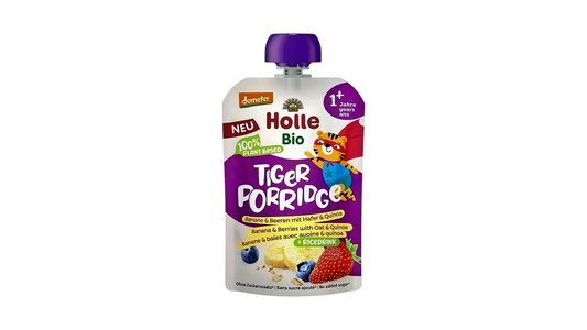 HOLLE, TIGER PORRIDGE FRUIT POURE WITH FRUITS AND OATS 1Y 110G BIO