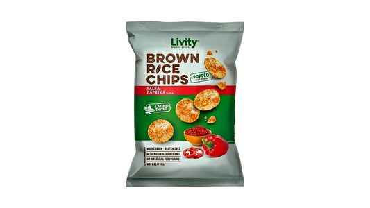 Livity, Brown Rice Chips Salsa Paprika 60G