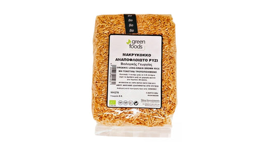 GREEN FOODS, RICE LONG GRAIN WHOLEGRAIN 500G BIO