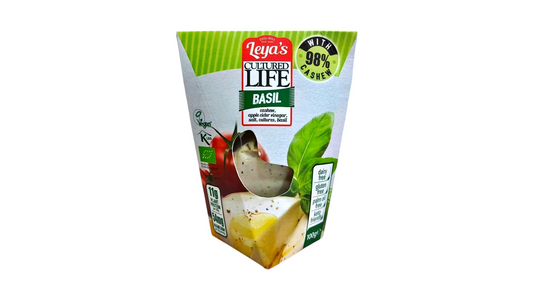 ORGANIC CASHEW CHEESE WITH BASIL LEYA'S CULTURED LIFE 100G