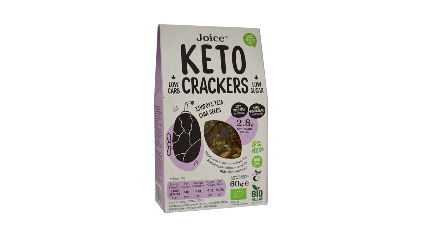 JOICE KETO CRACKERS SNACK CHIA 60G