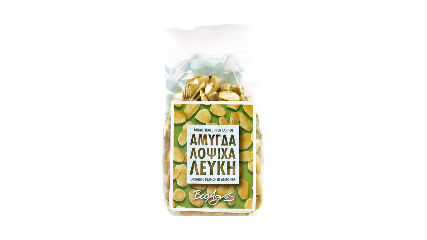 ORGANIC BLANCHED ALMONDS 150G BIOAGROS