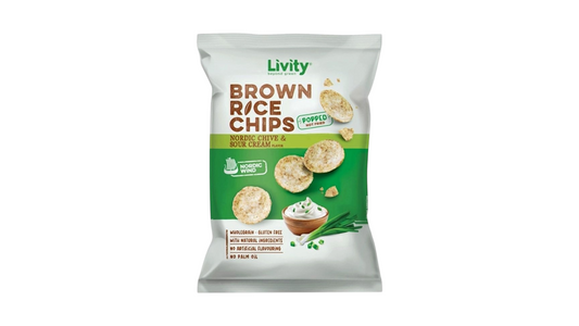 Livity, Brown Rice Chips Sour Cream Chive 60G