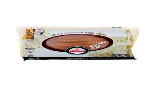 HELIOS, WHOLEWHEAT SPAGHETTI 500G BIO