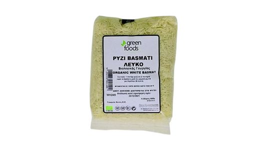 GREEN FOODS, RICE BASMATI WHITE BIO 500G