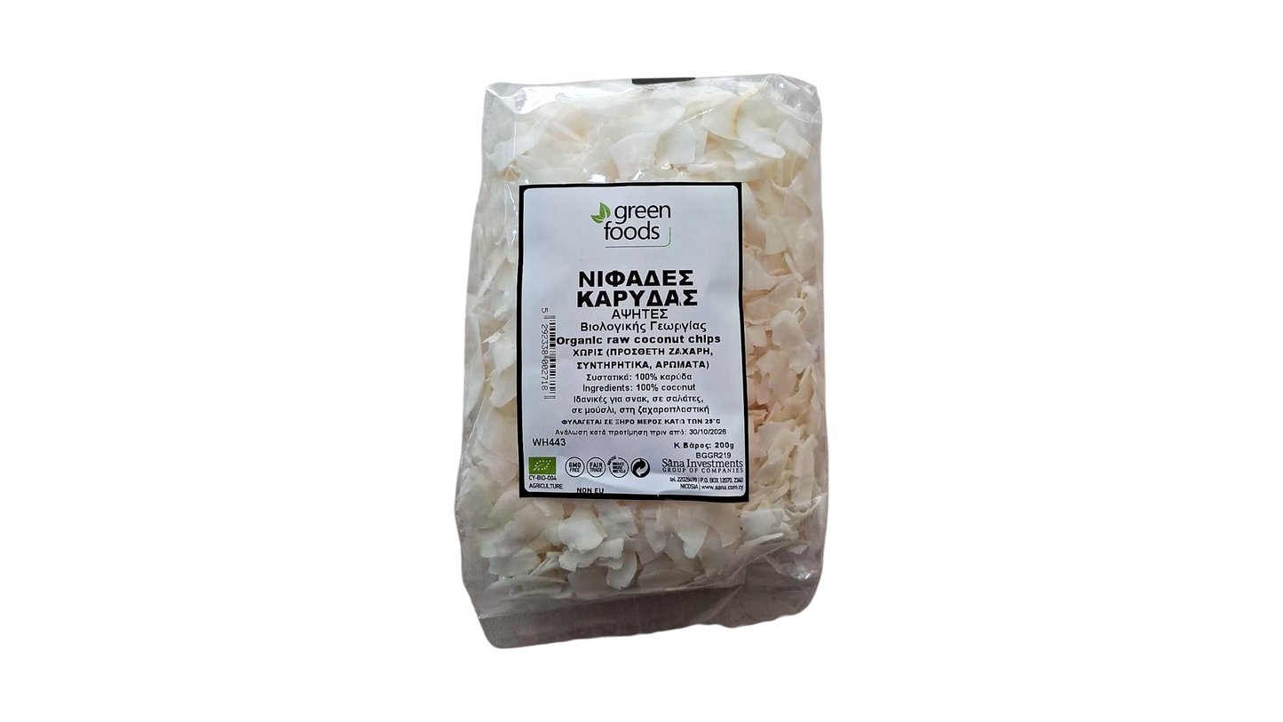 Green Foods, Coconut Flakes Raw Bio 200G