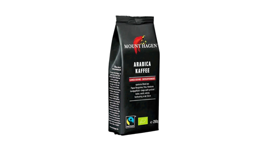 MOUNT HAGEN, ROASTED COFFEE BEANS ARABICA DECAFFEINATED 250G BIO
