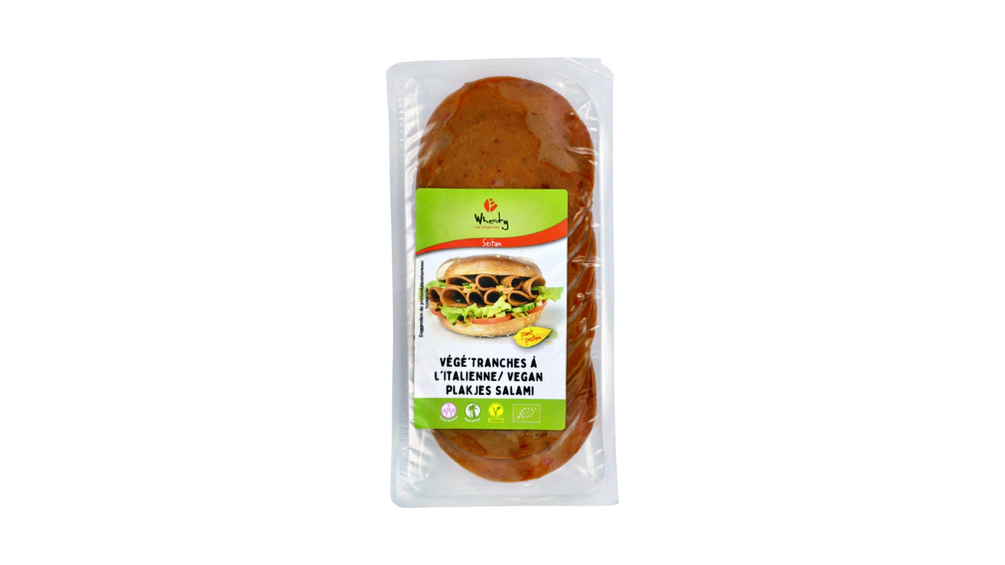 WHEATY, SALAMI SLICES VEGAN 100G BIO