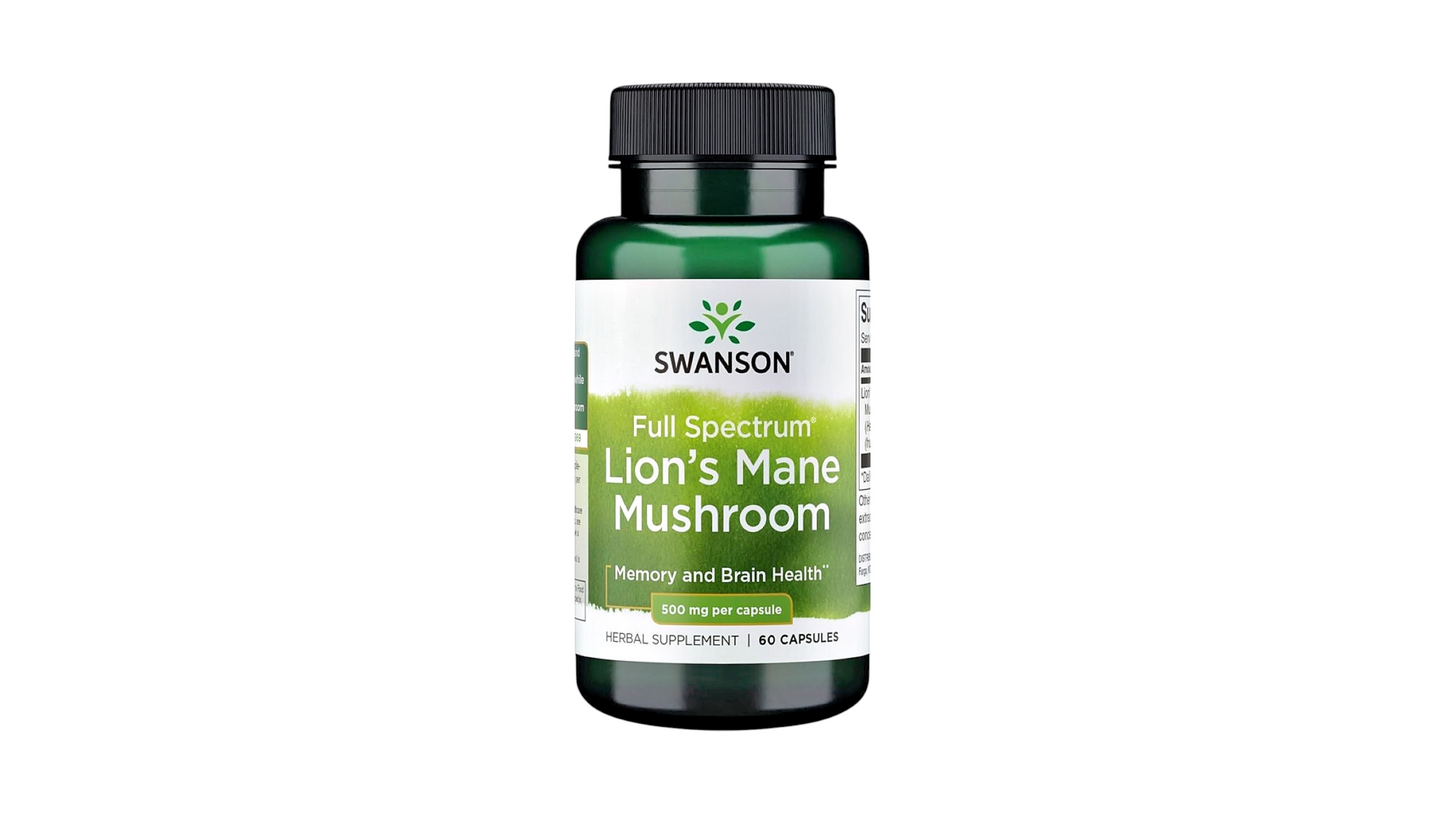 SWANSON, LIONS MANE MUSHROOM 500MG 60 CAPS