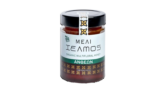 HELMOS BIO MULTIFLORAL HONEY UNHEATED 450gr