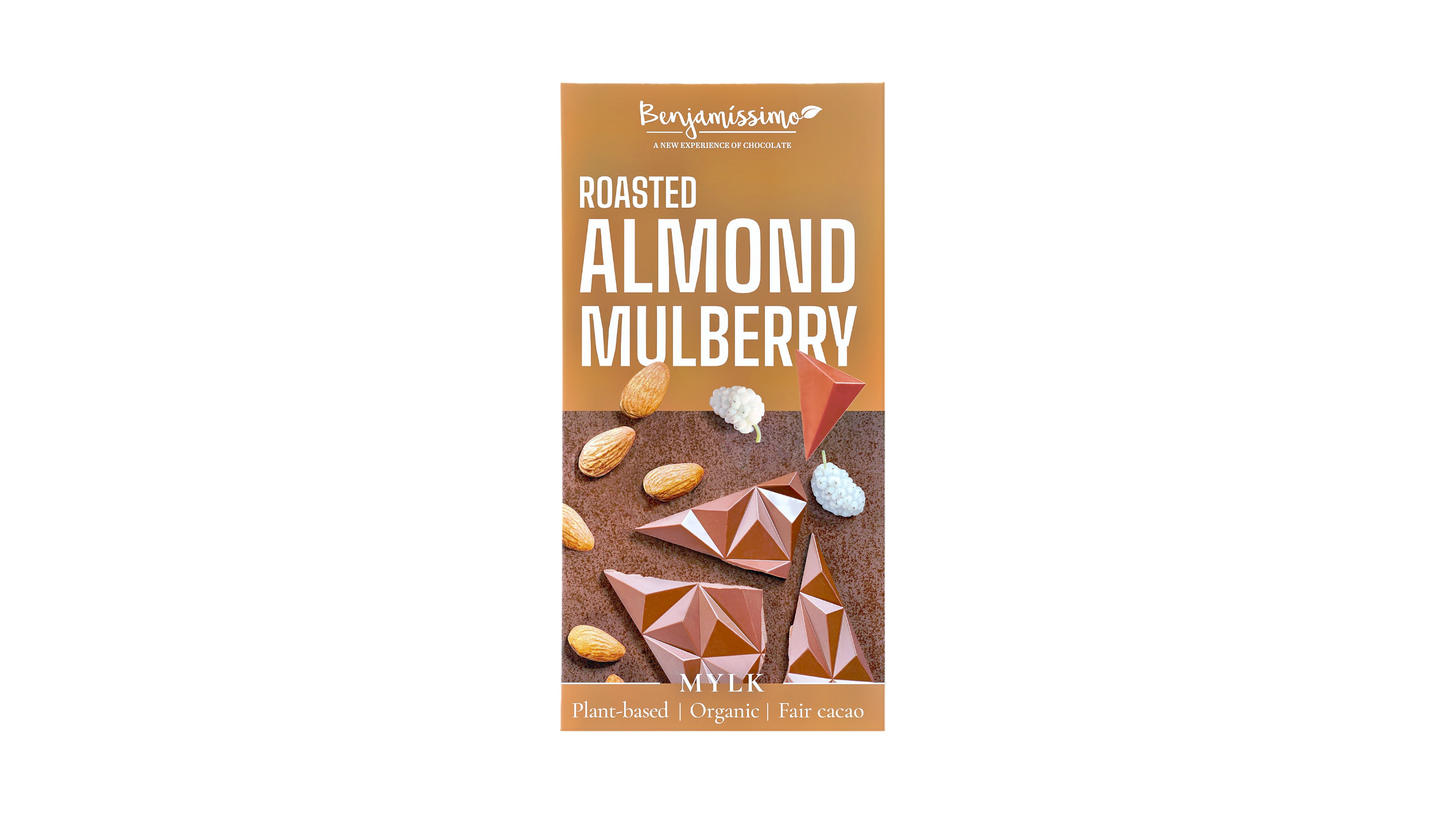 Benjamissimo, Roasted Almond Mulberry Vegan Bar 60G Bio