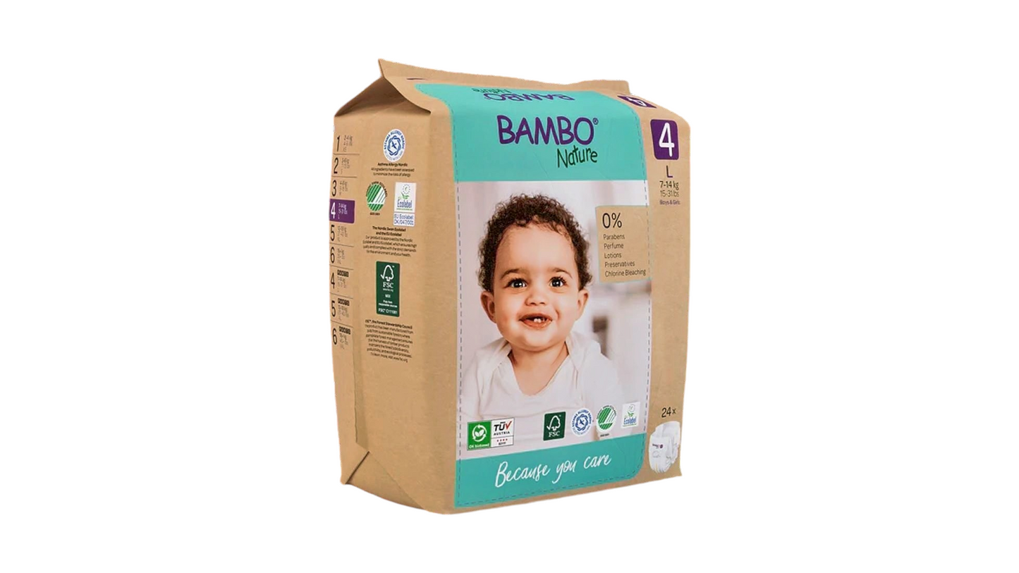 BAMBO NATURE, NO 4 L 7-14 KG NAPPIES