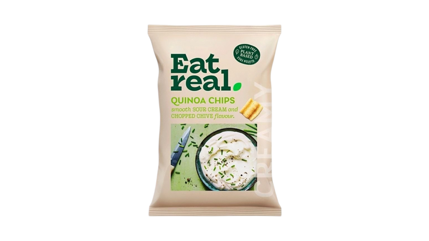Eat Real, Quinoa Chips Sour Cream Chive flavour 90g