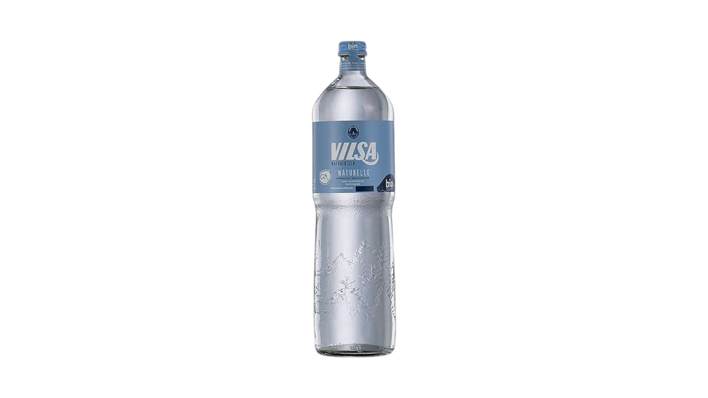 Water BIO Natural Still Mineral In Glass Bottle 1L Vilsa Fountain