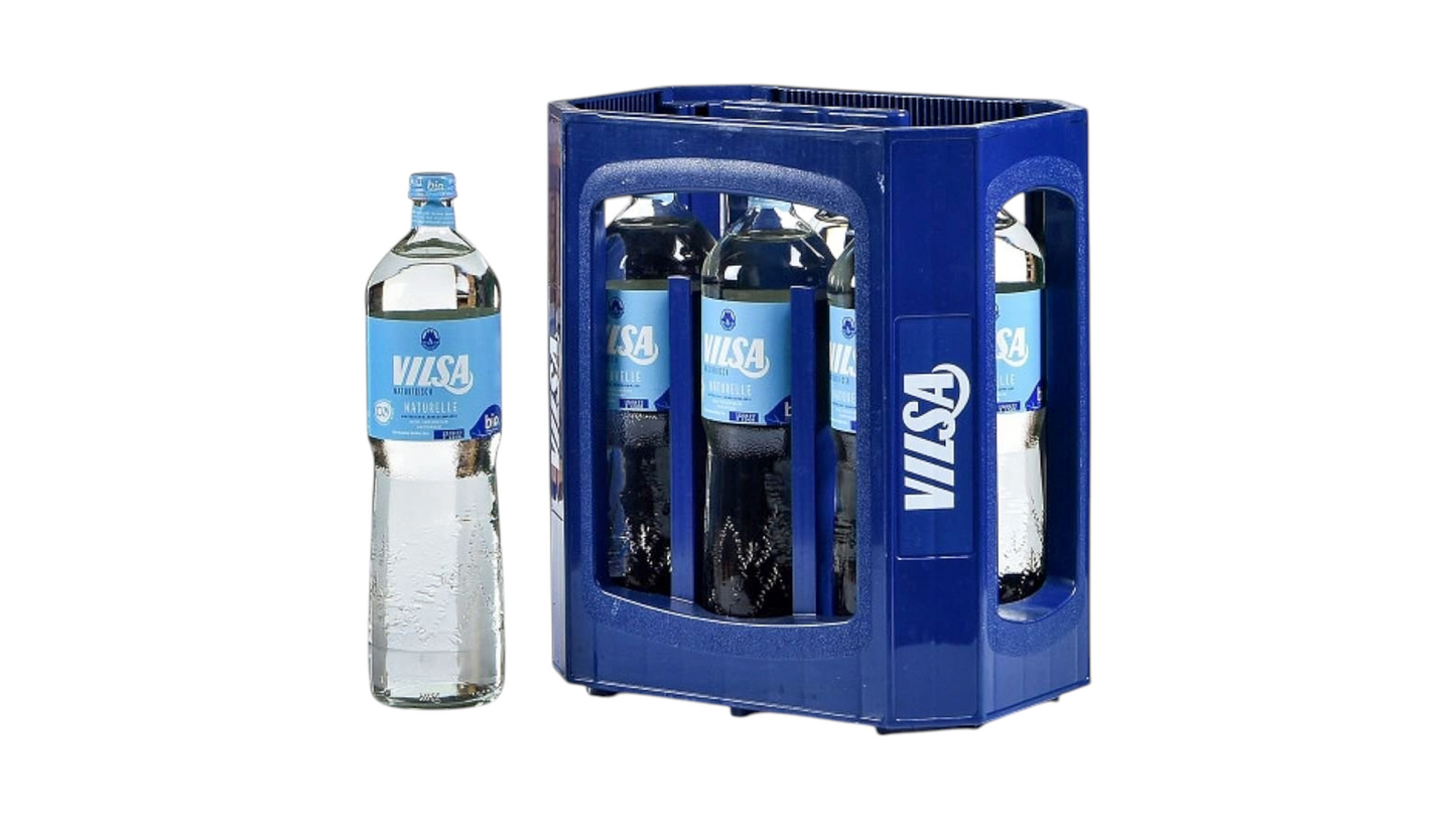 Water BIO Natural Still Mineral In Glass Bottle 1L 6pack Vilsa Fountain
