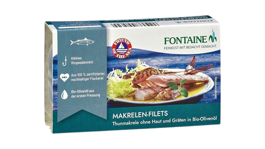 Mackerel Fillet In Organic Olive Oil 120g Fontaine