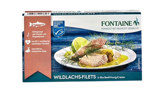 Wild Salmon With Honey And Mustard Sauce 200g Fontaine