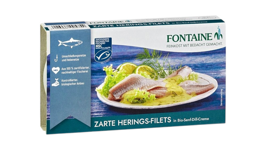 Herring In Organic Mustard Sauce And Dill 200g Fontaine