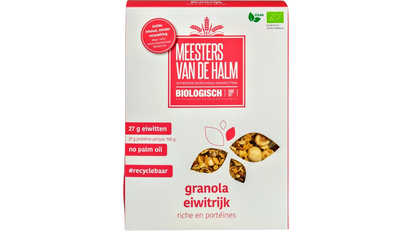 MEESTERS VAN SE HALM, GRANOLA HIGH PROTEIN 350G BIO