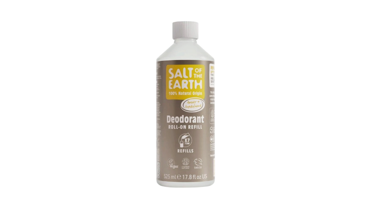 SALT OF THE EARTH, DEO ROLL ON REFILL AMBER SANDALWOOD 525ML