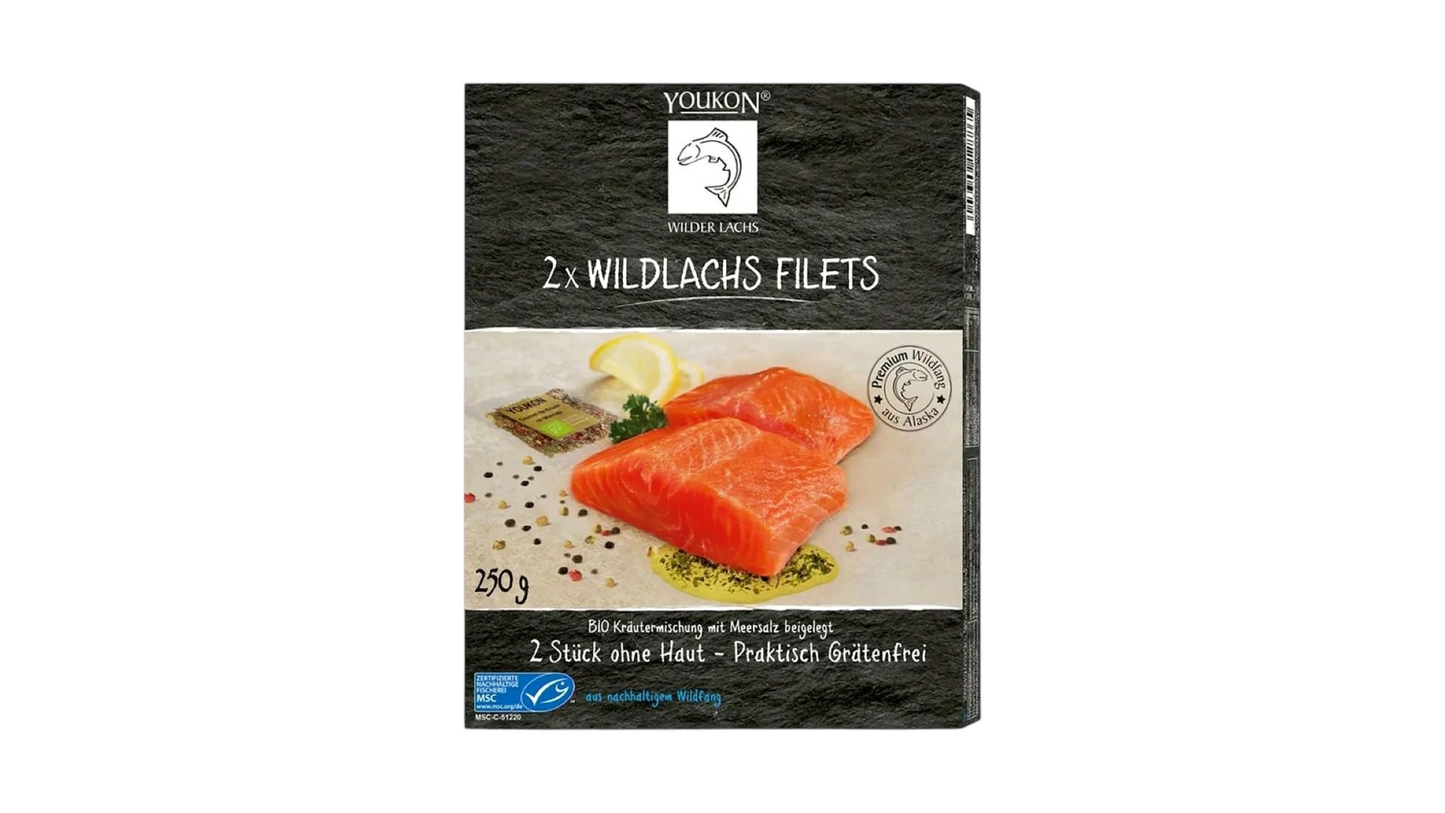 Wild Salmon Fillets 250g 2 pieces skinless, Youkon