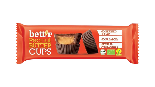 BETT’R, PEANUT BUTTER CUPS 39G BIO