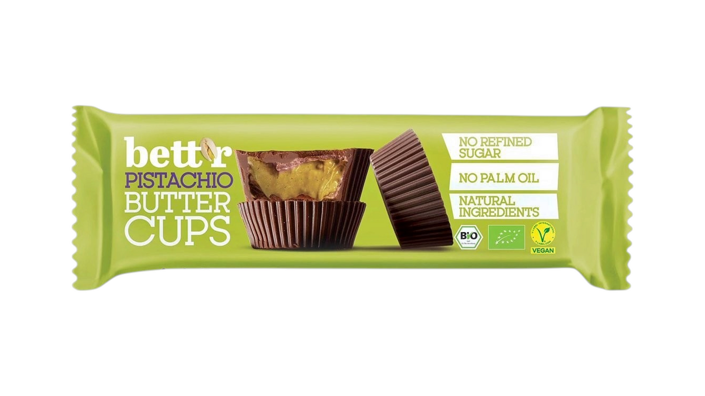 BETT'R, PISTACHIO BUTTER CUPS 39G BIO