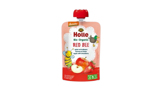 Holle, Pouch Red Bee - Apple Strawberry (8M) 100G Bio