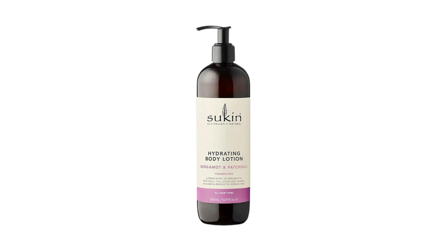 SUKIN, HYDRATING BODY LOTION BERGAMOT PATCHOULI 500ML